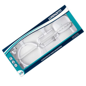 KIT ACESSÓRIOS BANHEIRO - 5 PÇS BRANCO LORENZETTI